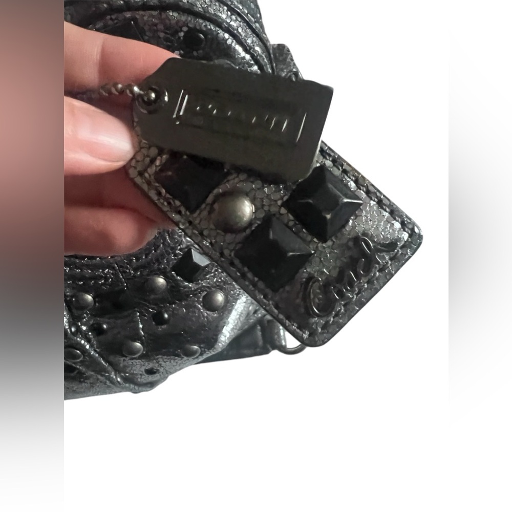 Coach Metallic Studded Shoulder Bag - Picture 7 of 7